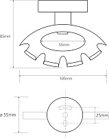 Bemeta Omega Держатель для зубных щеток подвесной, цвет: хром 104110032