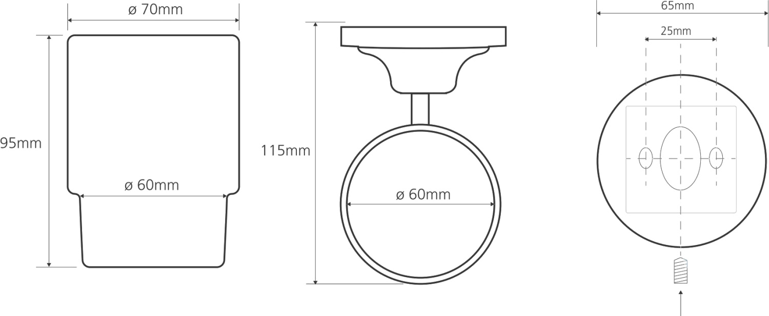 Bemeta Retro Стакан подвесной, стеклянный матовый, цвет: бронза 144110017