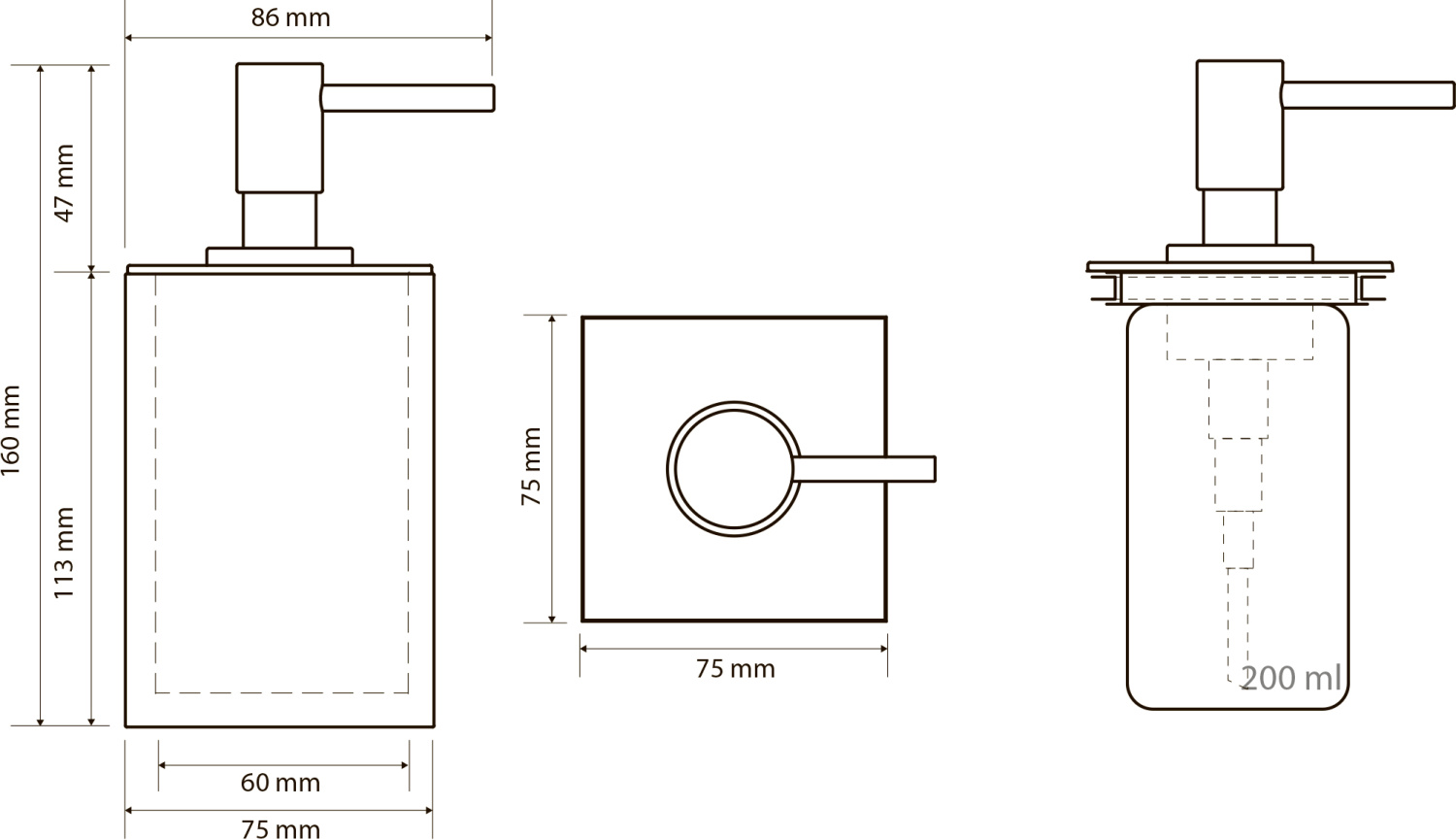 Bemeta Gamma Дозатор жидкого мыла, отдельностоящий, цвет: хром 145609310