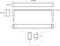 Bemeta Gamma Полотенцедержатель 30 см. 145804012