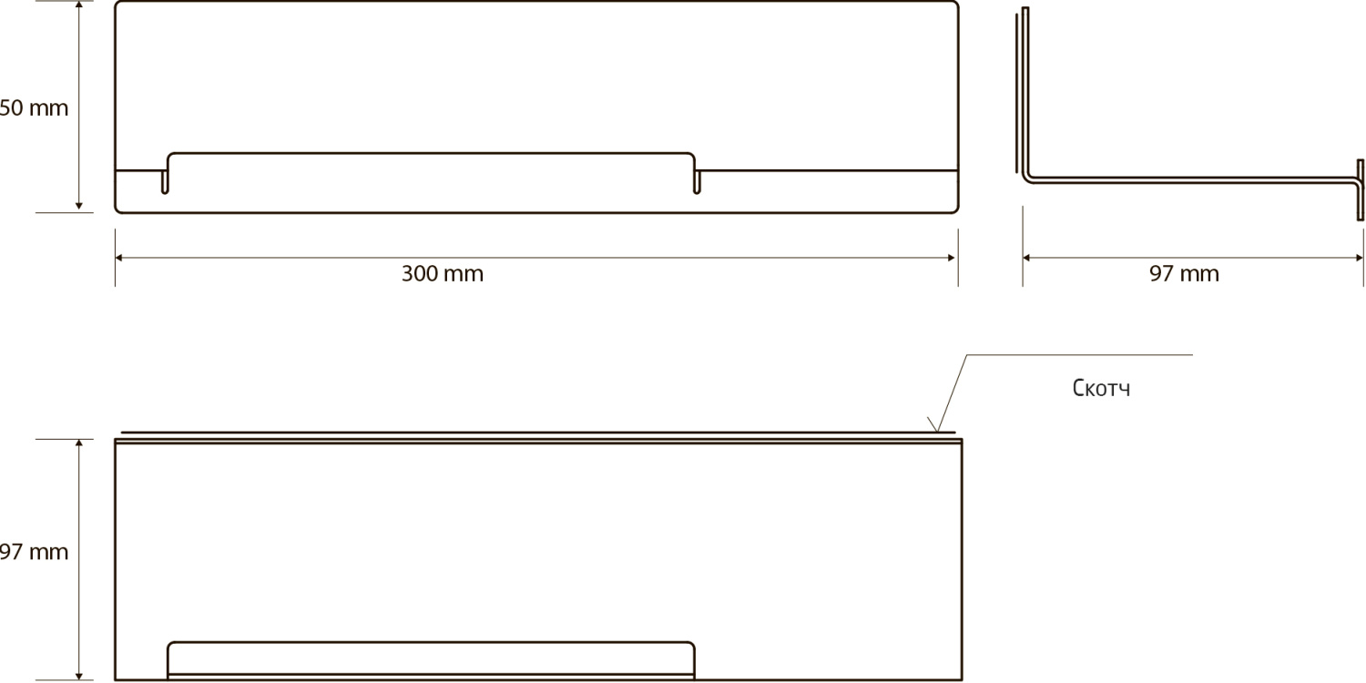 Bemeta Niva Полочка 30 см, нержавейка 101102225