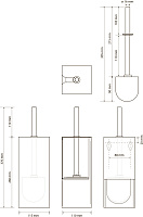 Bemeta Niva Ершик для унитаза подвесной, цвет: нержавеющая сталь 101113091