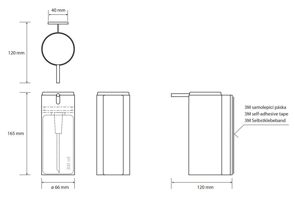 Bemeta Niva Дозатор для жидкого мыла подвесной, латунная колба, цвет: нержавеющая сталь 101109225