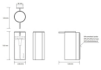 Bemeta Niva Дозатор для жидкого мыла подвесной, латунная колба, цвет: нержавеющая сталь 101109225