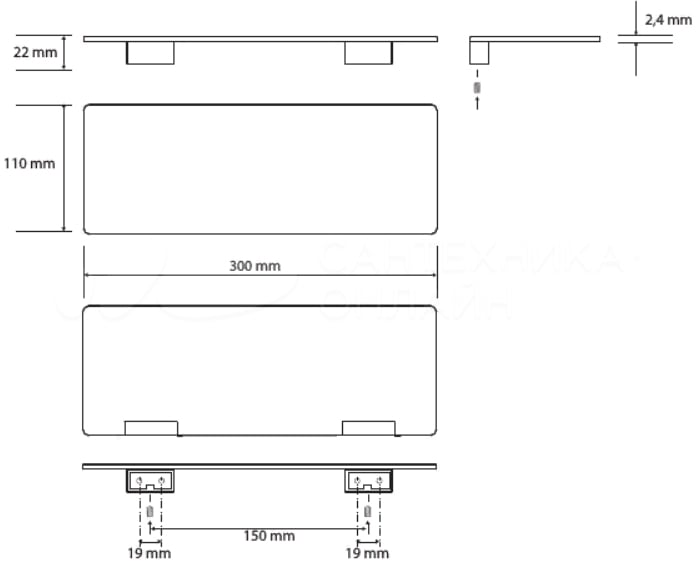 Bemeta Organic Металлическая полочка цвет: хром 157102371