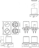 Bemeta Organic Настенный дозатор для жидкого мыла, двойной цвет: хром 157109271