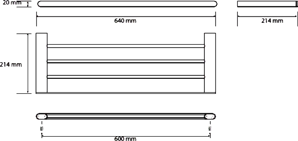 Bemeta Organic Полочка для полотенец цвет: хром 157105081