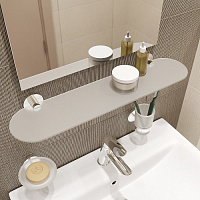 Iddis Sena Полка, матовое стекло, 52 см, цвет: хром SENSSG0i44