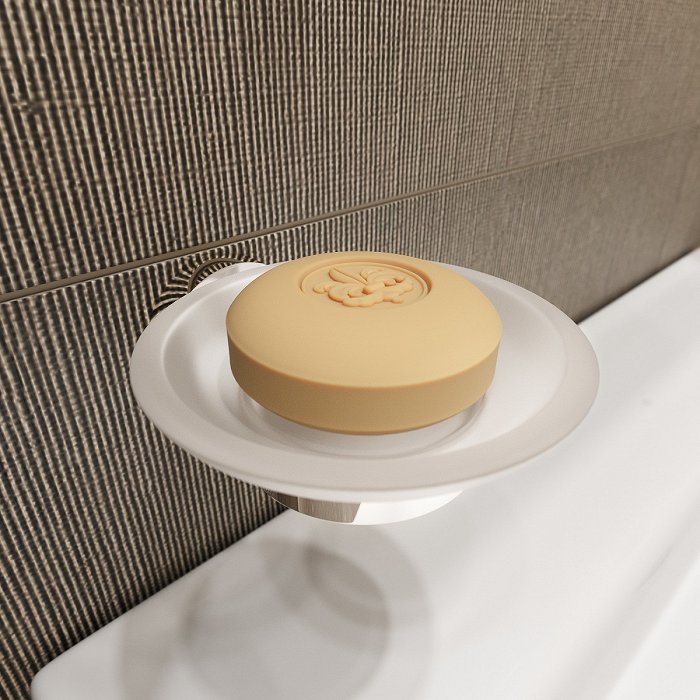 Iddis Sena Мыльница, подвесная, матовое стекло, цвет: хром SENSSG0i42