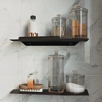 Iddis Slide Полка, нерж. сталь, 40 см, цвет: черный SLIBS00i44