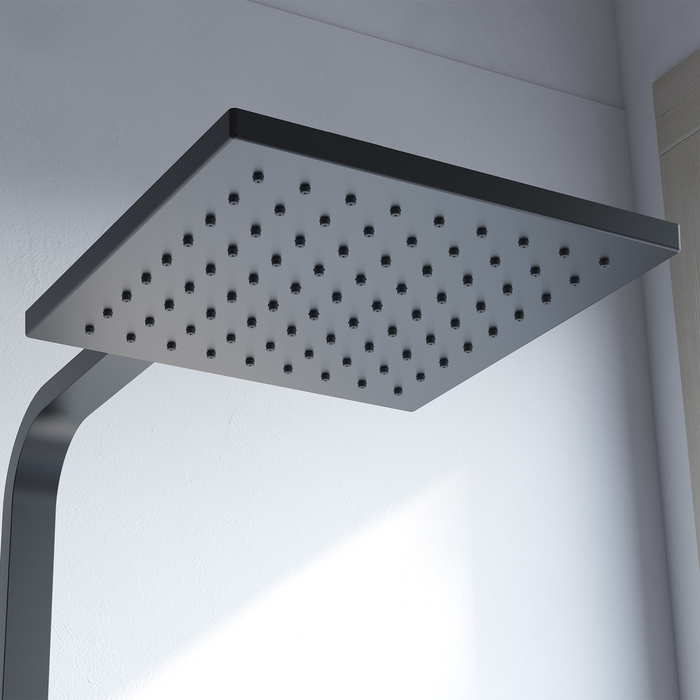 Iddis Bild Душевая стойка с верхним душем 20х35х140h см, цвет: черный BILBL1Fi06