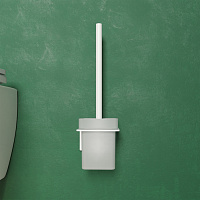 Iddis Slide Ершик для унитаза подвесной со стеклянной колбой, цвет: белый SLIWTG0i47