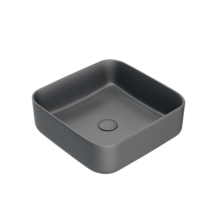 Iddis Bridge Раковина накладная к столешнице, 39x39 см, цвет: серый BRIGM04i27