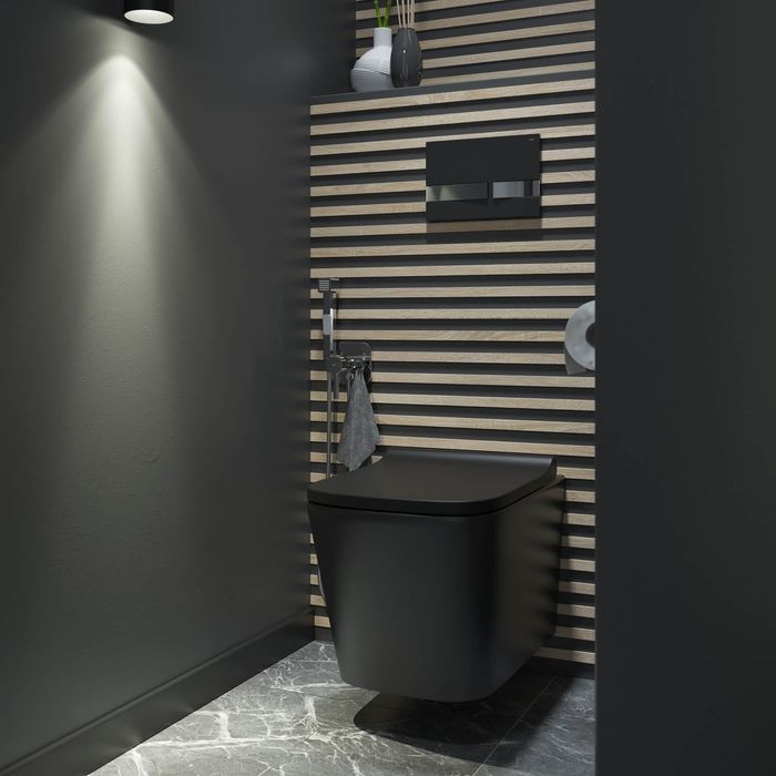 Iddis Bild Унитаз подвесной, с сиденьем, цвет: черный BILR2BMi25