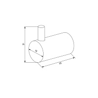 Iddis Petite Крючок одинарный, матовое покрытие, цвет: золото PET2G02i41
