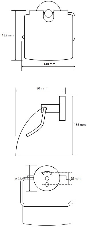 Bemeta Brilo Держатель туалетной бумаги с крышкой, цвет: золото глянцевое 161112010