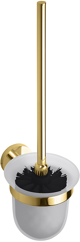 Bemeta Brilo Ершик для унитаза подвесной, со стеклянной колбой, цвет: золото глянцевое 161113017