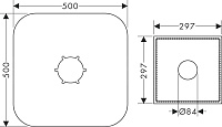 Axor Уплотнительная манжета для скрытой части напольного смесителя 50x50 см, цвет: черный 96441000