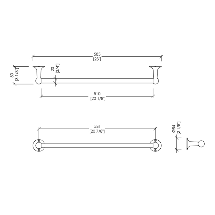 Devon&Devon New York Полотенцедержатель 38.5 см, хром NY109CR