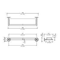 Devon&Devon Old Navy Полочка стеклянная, хром MIL602CR