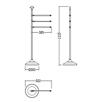 Devon&Devon Single Полотенцедержатель на подставке, хром SL13CR