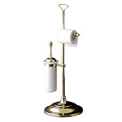 Devon&Devon Single Стойка напольная с бумагодержателем и Ершиком, цвет светлое золото SL12OT