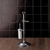 Devon&Devon Single Стойка напольная с бумагодержателем и Ершиком, цвет хром SL12CR