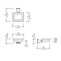 Devon&Devon Time Мыльница с керамической чашей, подвесная, цвет: золото TM301OT