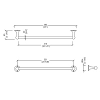 Devon&Devon New York Полотенцедержатель 58.5 см, хром NY108CR