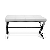 Decor Walther Bench Скамейка 81x41xh43 см, экокожа, цвет хром белый 0508904