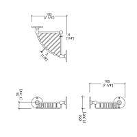 Devon&Devon Cavendish Мыльница угловая для душа, цвет золото WM14