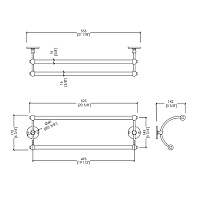 Devon&Devon Cavendish Полотенцедержатель двойной, цвет хром WM09CR
