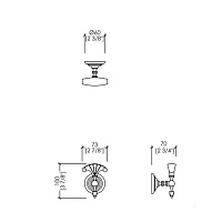 Devon&Devon Chelsea Крючок веер, цвет хром DD211CR