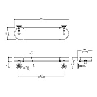 Devon&Devon Chelsea Полочка стеклянная, цвет хром DD218CR