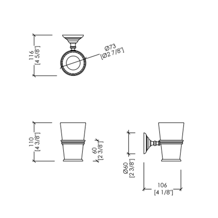 Devon&Devon Chelsea Стакан подвесной, цвет хром DD213CR