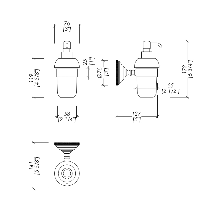 Devon&Devon Diamond Дозатор для жидкого мыла, цвет бронза WHD530BRBI