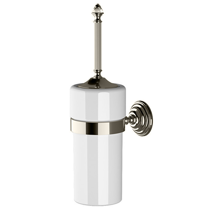 Devon&Devon Diamond Ершик для унитаза подвесной с керамической колбой, цвет: никель блестящий WHD520NKBI