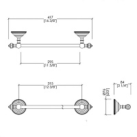 Devon&Devon Diamond Полотенцедержатель 41,5 см, цвет никель блестящий WHD509NK