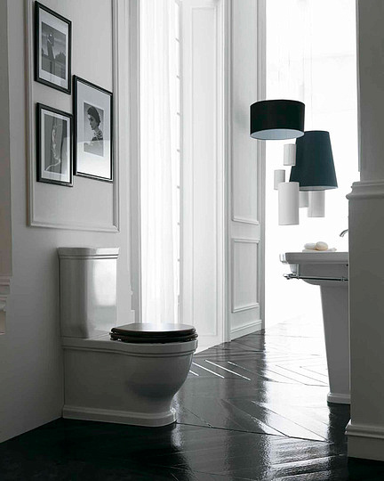 Galassia Ethos Чаша для унитаза моноблок 38х68 см, воронка-водоворот, цвет: белый глянцевый 8441