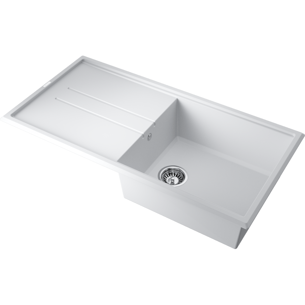 Omoikiri Tedori 100-WH Кухонная мойка Tetogranit 100x51 см, цвет: белый 4993919