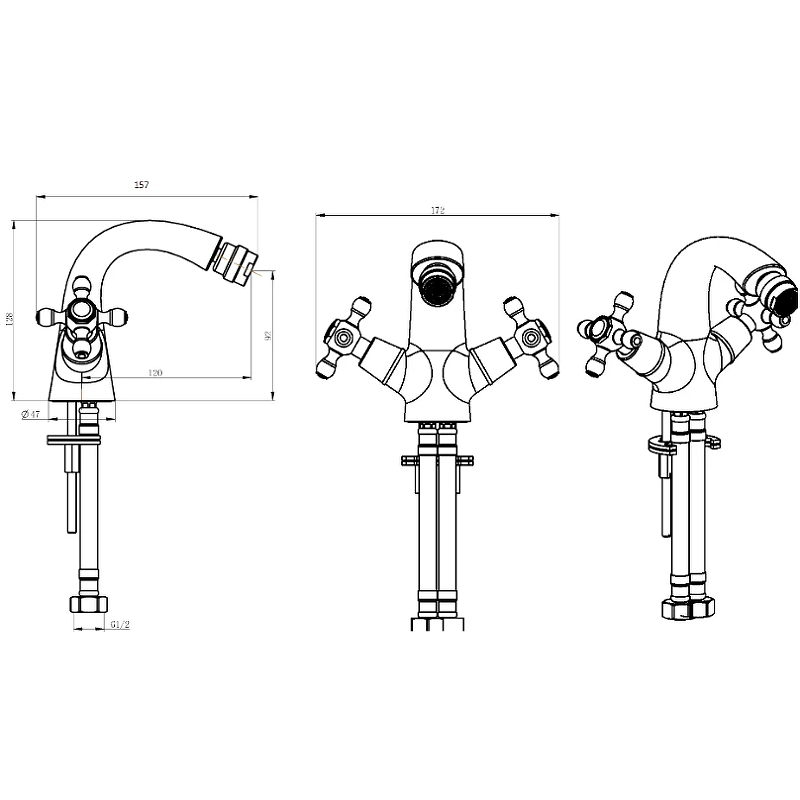 Boheme Medici Presente Смеситель для биде, без донного клапана, цвет: bronze 316