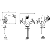 Boheme Medici Presente Смеситель для биде, без донного клапана, цвет: bronze 316