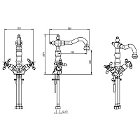 Boheme Tradizionale Chromo Смеситель для раковины без дк, длина излива 15 см, цвет: chrome 272