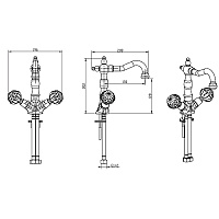Boheme Brillante Presente Смеситель для раковины без донного клап., длина изл. 12,8 см, цвет: chrome 352