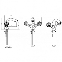 Boheme Imperiale Presente Смеситель для раковины без дк, длина излива 11,6 см, цвет: gold 331