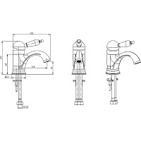 Boheme Medici Ripresa Смеситель для раковины без донного клапана, длина излива 12,4 см, цвет: bronze 301