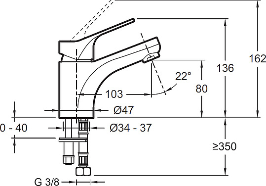 Смеситель Jacob Delafon Brive  для раковины E75762-CP