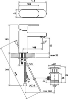 Смеситель Ravak Chrome CR 011.00 для раковины X070053