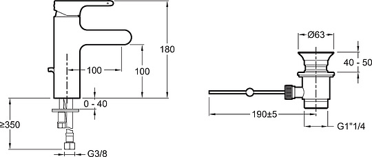 Смеситель Jacob Delafon Singulier  для раковины E10860-CP