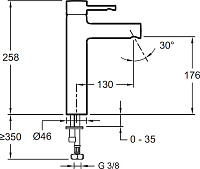 Смеситель Jacob Delafon Cuff  для раковины E98299-CP